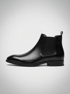 Men's Leather Chelsea Boots with Square Toe