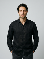 Men's Linen Cotton Camp Collar Shirt