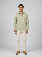 Men's Linen Cotton Camp Collar Shirt