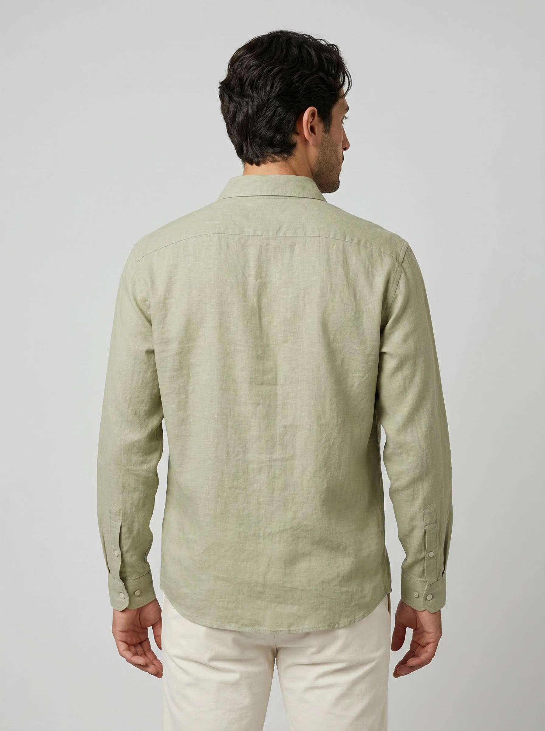 Men's Linen Cotton Camp Collar Shirt
