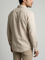 Men's Linen Cotton Camp Collar Shirt