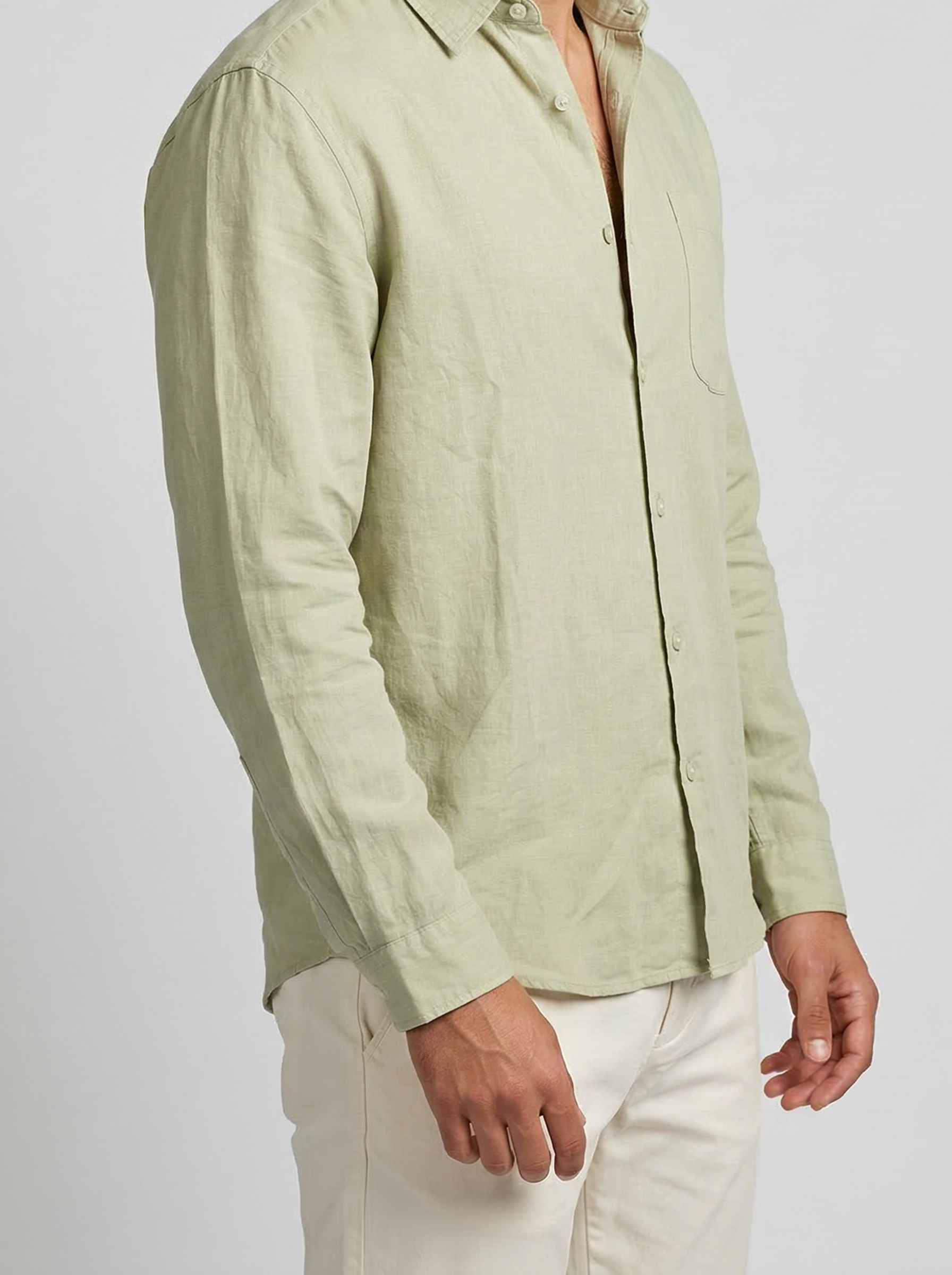 Men's Linen Cotton Camp Collar Short Sleeve Summer Shirt