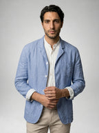 Men's Linen Notch Lapel Jacket
