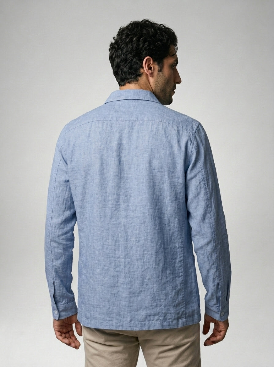 Men's Linen Notch Lapel Jacket