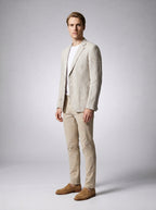 Men's Linen Notch Lapel Patch Pocket Blazer