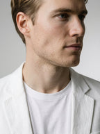 Men's Linen Notch Lapel Patch Pocket Blazer