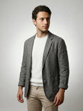 Men's Notch Lapel Linen Blazer