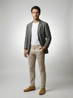 Men's Notch Lapel Linen Blazer