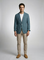 Men's Notch Lapel Linen Blazer