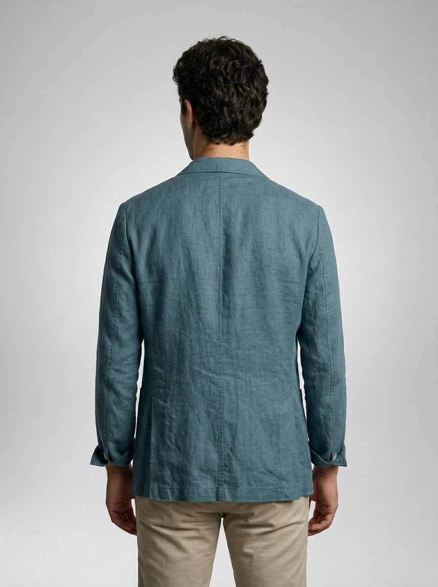 Men's Notch Lapel Linen Blazer