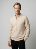 Men's Ottoman Rib Wool Cashmere Knitted Vest