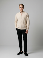 Men's Ottoman Rib Wool Cashmere Knitted Vest
