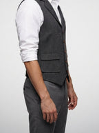 Men's Peak Lapel Single Breasted Wedding Waistcoat