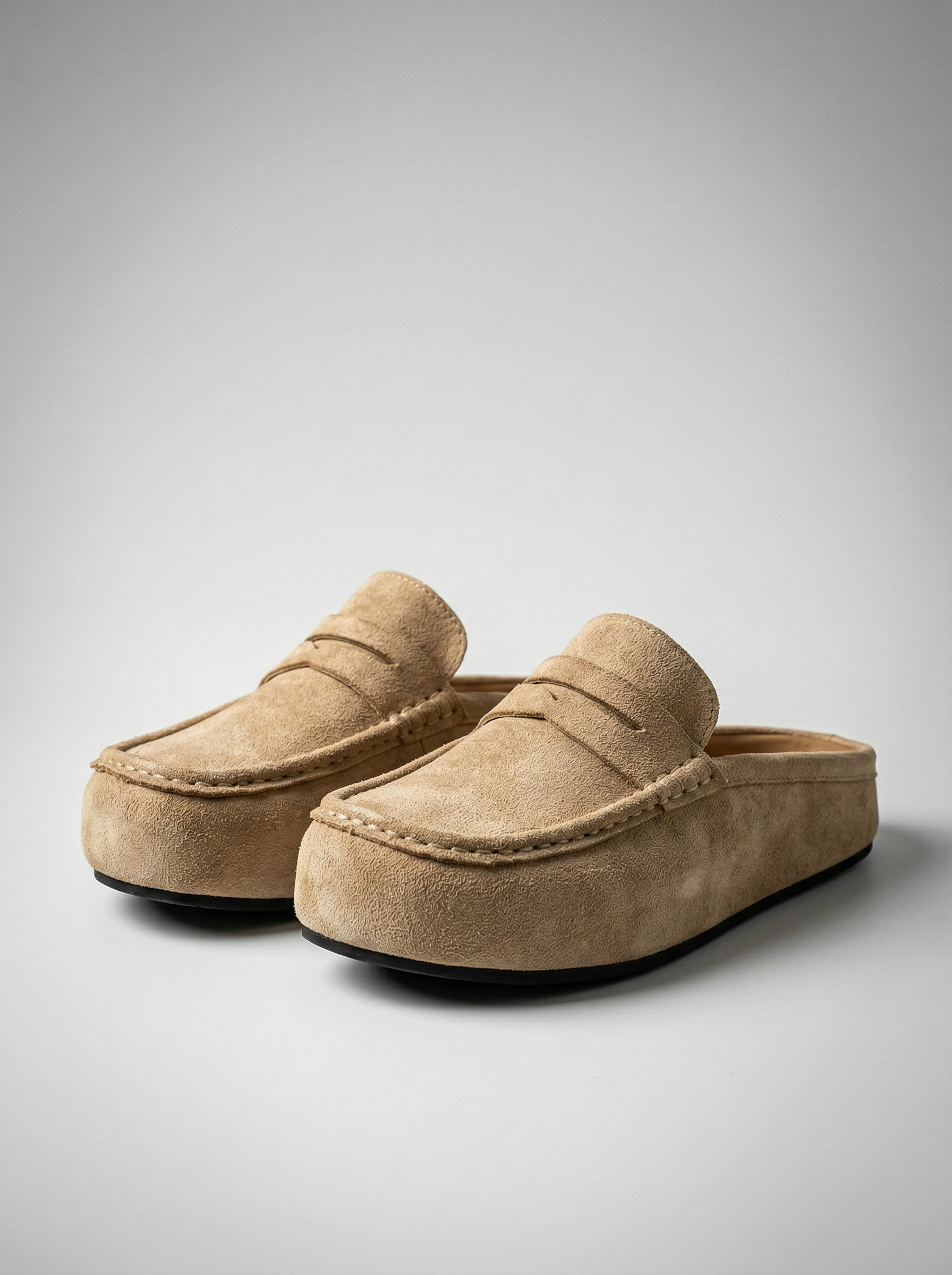 Men's Penny Strap Platform Sole Loafer Mules
