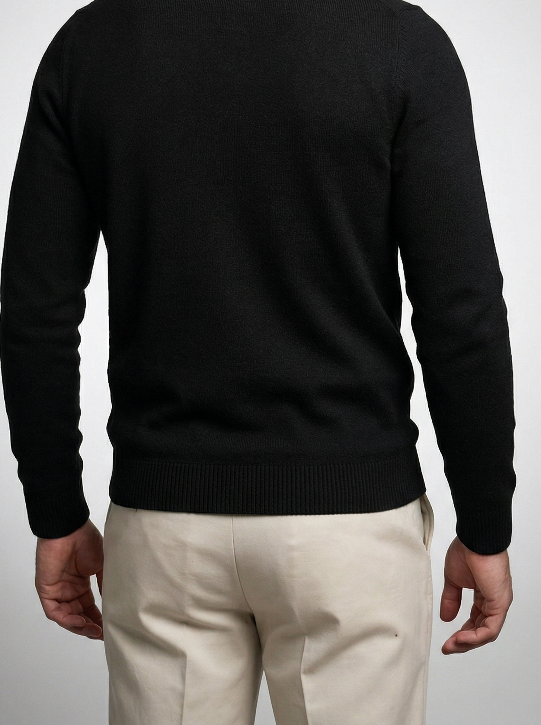 Men's Slim Fit Mock Neck Half Zip Jumper