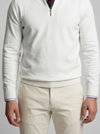 Men's Slim Fit Mock Neck Half Zip Jumper
