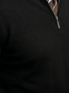 Men's Slim Fit Mock Neck Half Zip Jumper