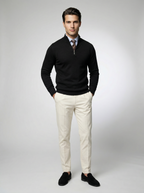 Men's Slim Fit Mock Neck Half Zip Sweater