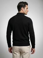 Men's Slim Fit Mock Neck Half Zip Sweater