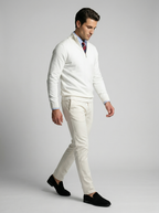Men's Slim Fit Mock Neck Half Zip Sweater