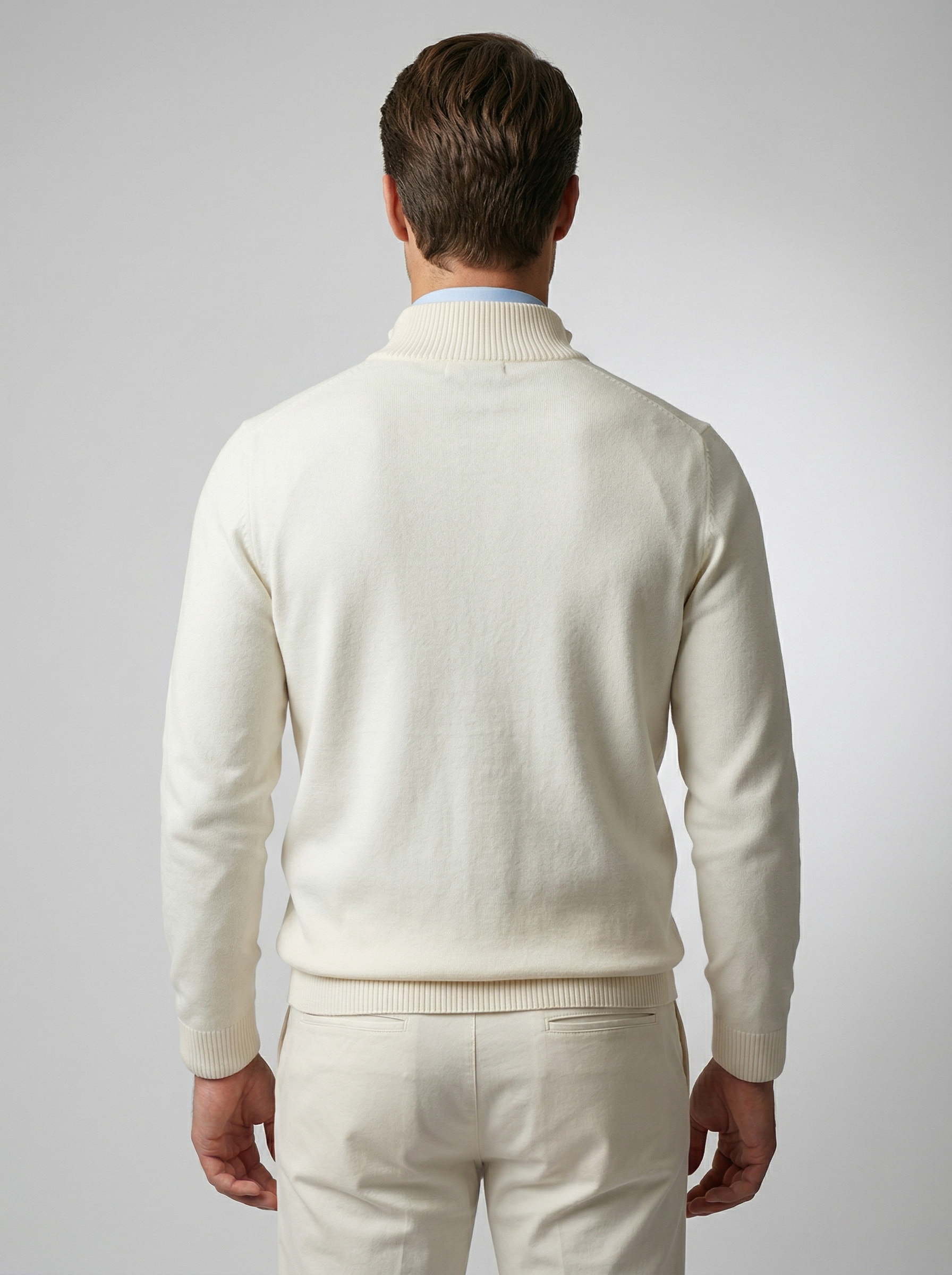 Men's Slim Fit Mock Neck Half Zip Sweater
