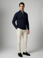 Men's Slim Fit Mock Neck Half Zip Sweater