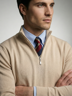 Men's Slim Fit Mock Neck Half Zip Sweater