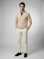 Men's Slim Fit Mock Neck Half Zip Sweater