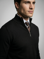Men's Slim Fit Mock Neck Half Zip Sweater