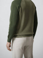 Men's Smart-Casual Knit Long Sleeve Quarter Zip Polo Shirt