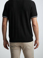 Men's Smart-Casual Knitted Short Sleeve Zip Polo Shirt