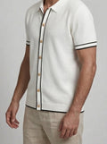 Men's Smart-Casual Short Sleeve Knit Polo Shirt