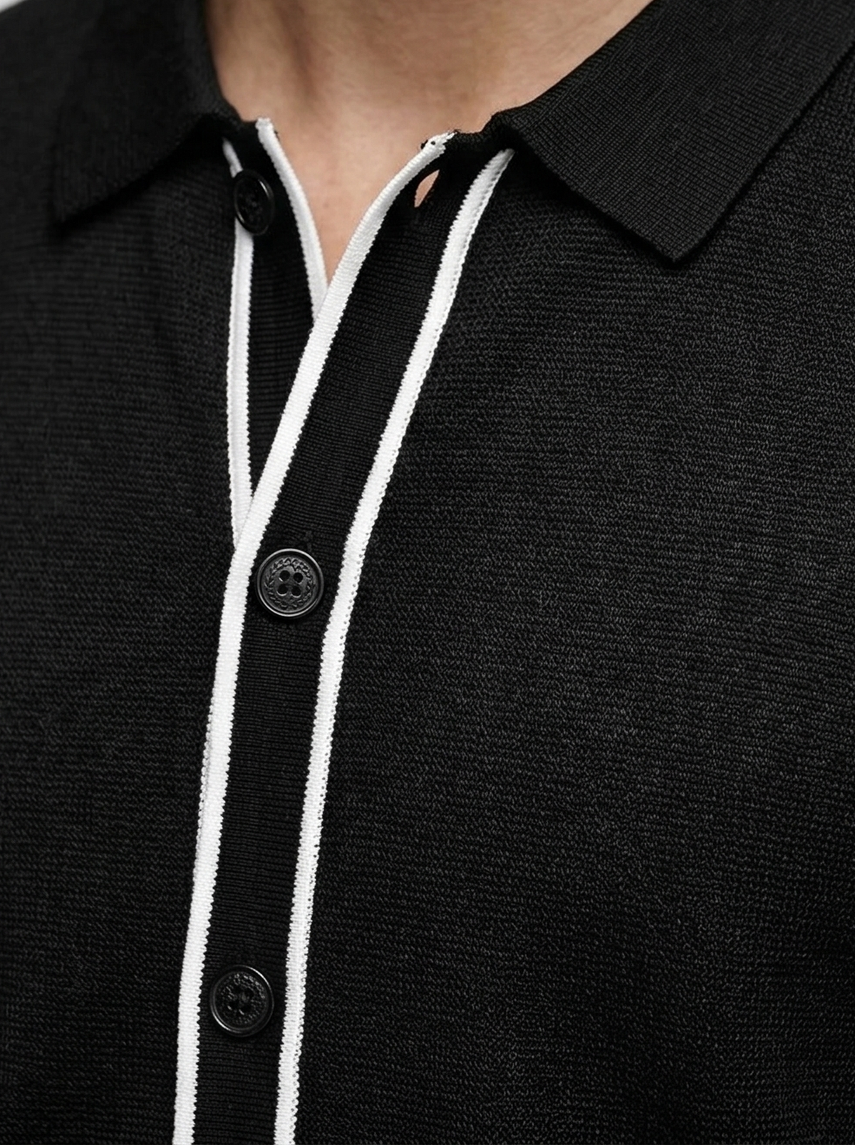 Men's Smart-Casual Short Sleeve Knit Polo Shirt