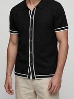 Men's Smart-Casual Short Sleeve Knit Polo Shirt