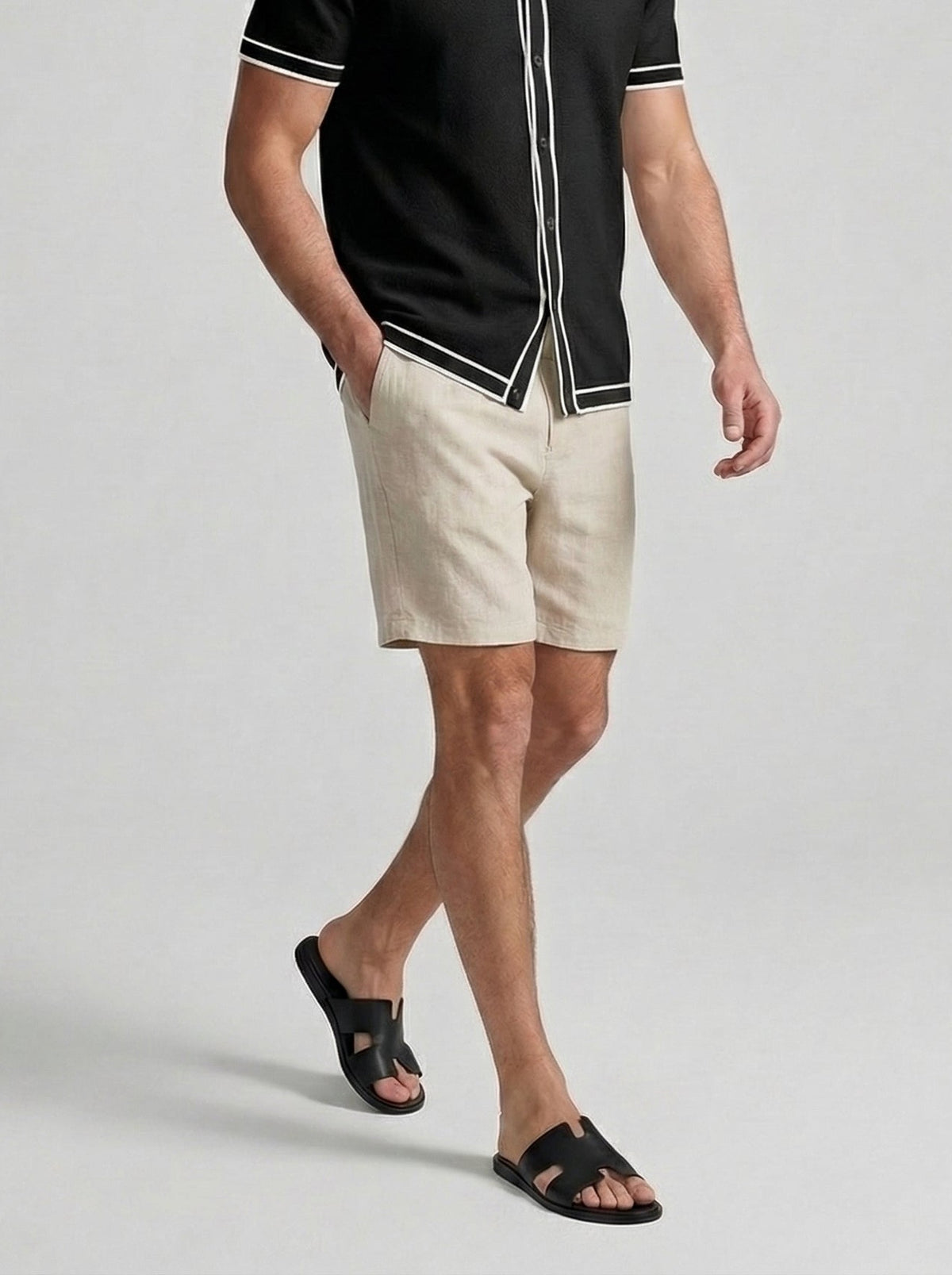 Men's Smart-Casual Short Sleeve Knit Polo Shirt