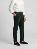 Men's Smart Corduroy Pleated Tapered Trousers