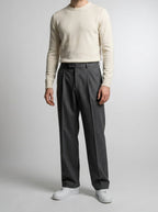 Men's Smart Double Pleat Wide Leg Trousers