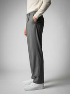 Men's Smart Double Pleat Wide Leg Trousers