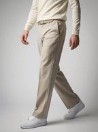 Men's Smart Double Pleat Wide Leg Trousers
