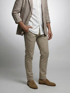 Men's Smart Pinstripe Linen Notch Lapel Blazer