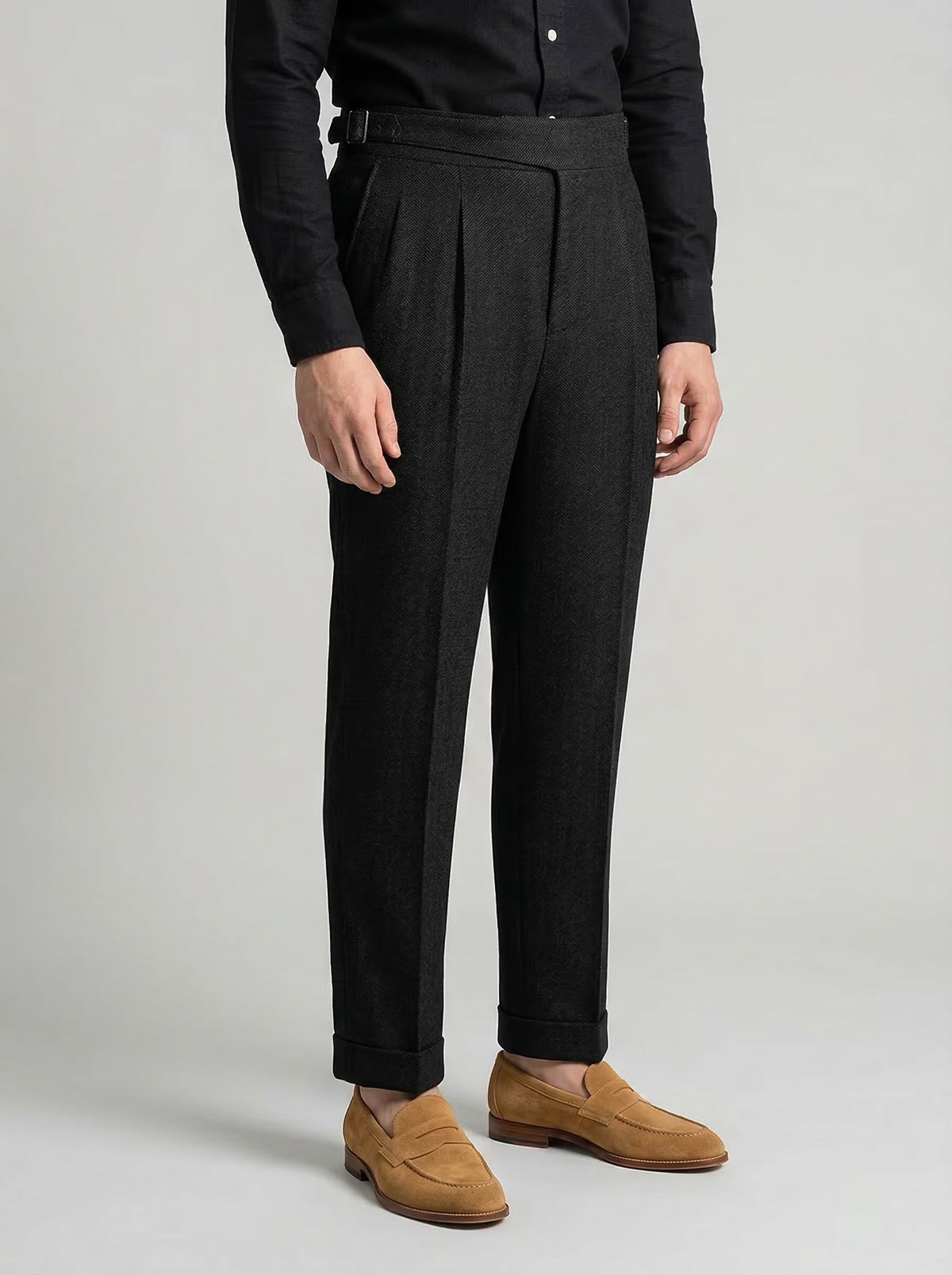 Men's Smart Pleated Tailored Trousers
