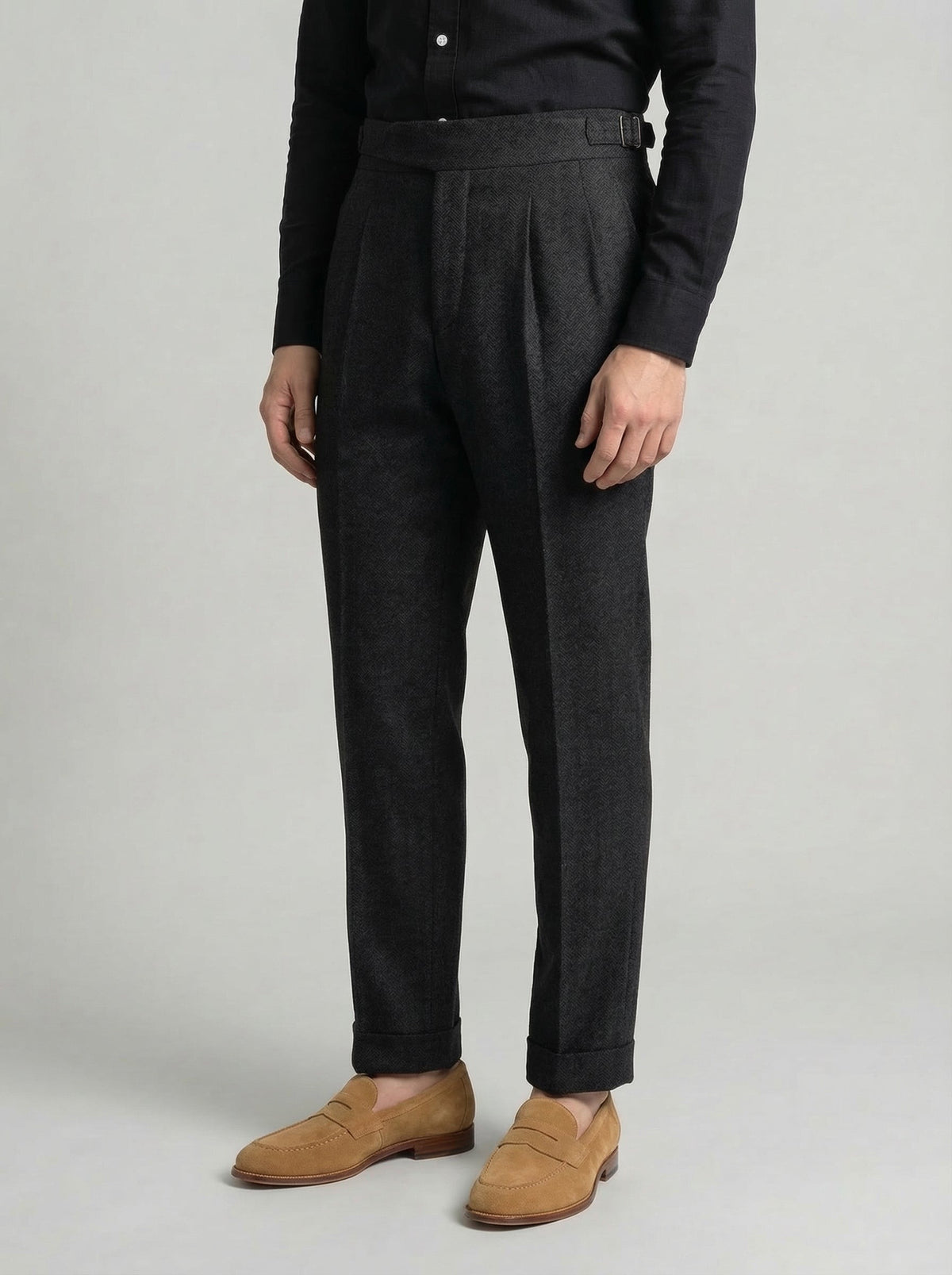Men's Smart Pleated Tailored Trousers