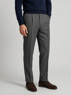 Men's Smart Pleated Tailored Trousers