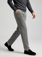 Men's Smart Ribbed Corduroy Straight Leg Trousers