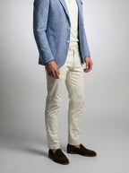 Men's Smart Striped Cotton Linen Notch Lapel Blazer