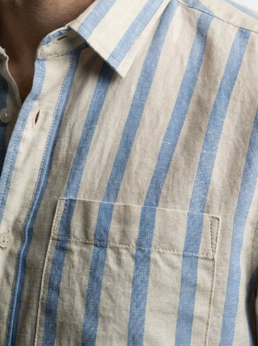 Men's Smart Striped Oxford Button Down Shirt