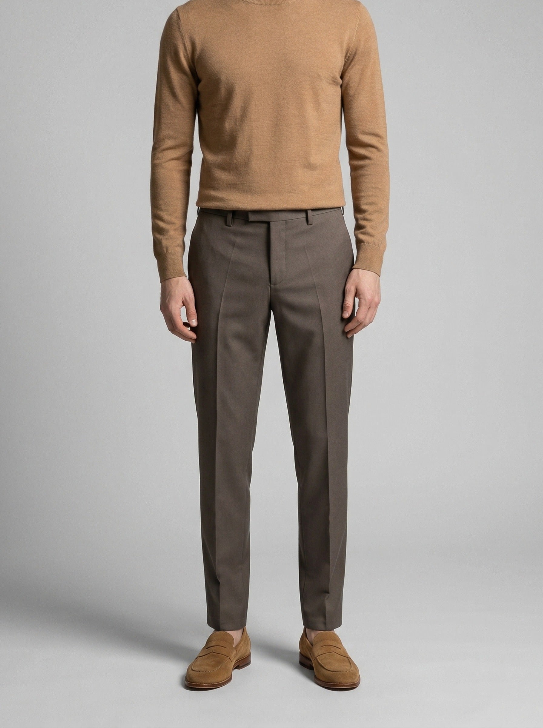 Men's Smart Tapered Tailored Trousers