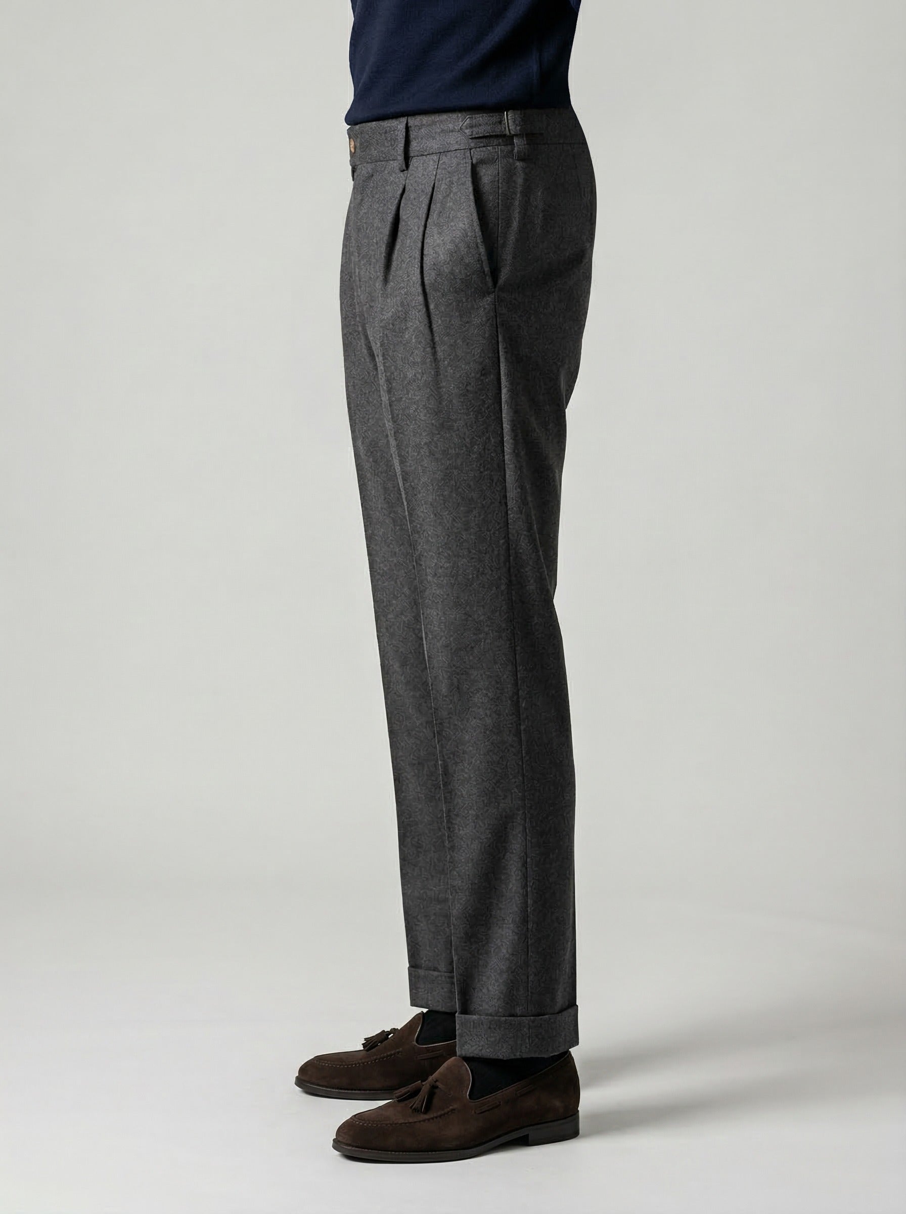 Men's Smart Tapered Tailored Trousers