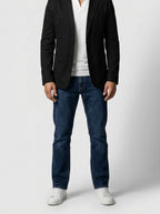 Men's Smart Unlined Cotton Blazer with Patch Pockets