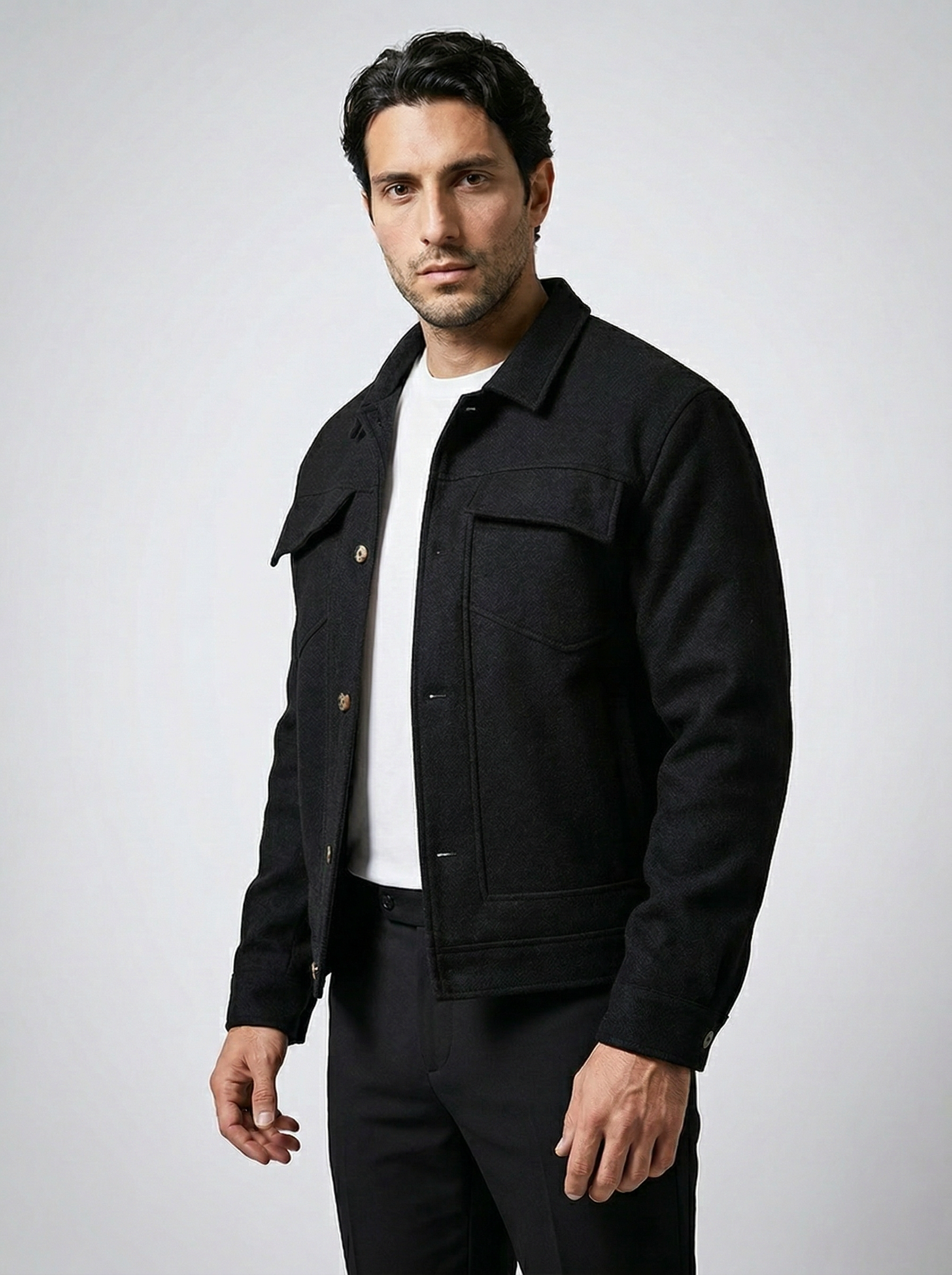 Men's Snap Front Utility Field Jacket